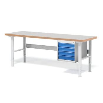 Dielenský stôl Solid 750, 4 zásuvky, nosnosť 750 kg, 2000x800 mm, vinyl obrázok