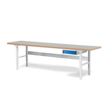 Dielenský stôl SOLID 750, so zásuvkou, nosnosť 750 kg, 2500x800 mm, vinyl obrázok