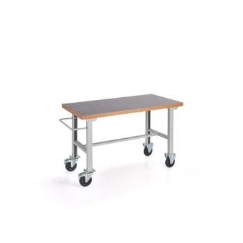 Dielenský stôl SOLID, na kolieskach, 1500x800 mm, vinyl obrázok