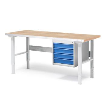 Dielenský stôl Solid so 4 zásuvkami, 1500x800 mm, nosnosť 750 kg, dub obrázok