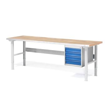 Dielenský stôl Solid so 4 zásuvkami, 2000x800 mm, nosnosť 750 kg, dub obrázok