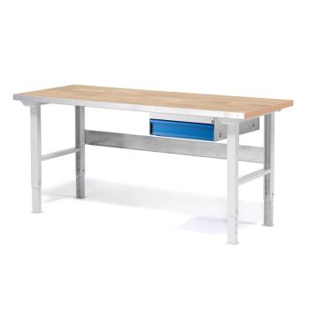 Dielenský stôl Solid so zásuvkou, nosnosť 750 kg, 1500x800 mm, dub obrázok