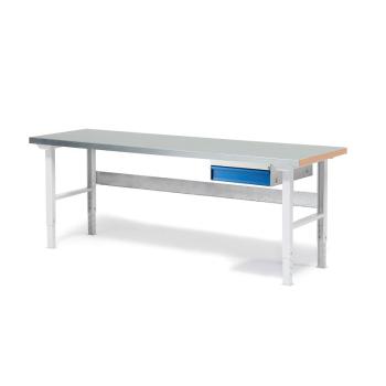 Dielenský stôl Solid so zásuvkou, nosnosť 750 kg, 2000x800 mm, oceľ obrázok