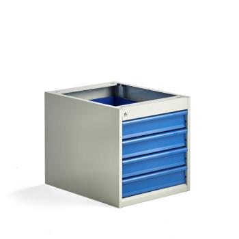 Dielenský zásuvkový kontajner SOLID, 4 zásuvky, 540x535x670 mm obrázok