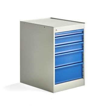 Dielenský zásuvkový kontajner SOLID, 5 zásuviek, 800x535x670 mm obrázok