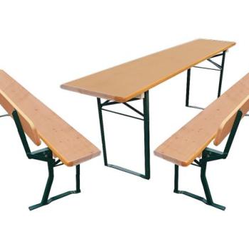 Drevený pivný set s opierkou Kiefer 2200 x 700 mm obrázok