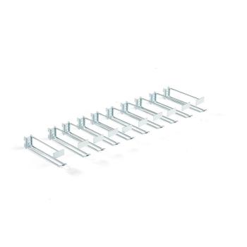 Dvojitý háčik s držiakom na štítky SHOP, 250 mm, 10-pack, pozinkovaný obrázok