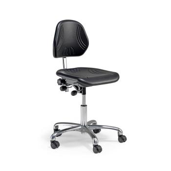 ESD pracovná dielenská stolička, s kolieskami, výška 520-650 mm obrázok