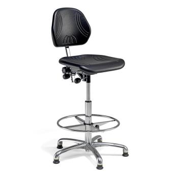 ESD pracovná dielenská stolička, s opierkou nôh, výška 700-960 mm obrázok