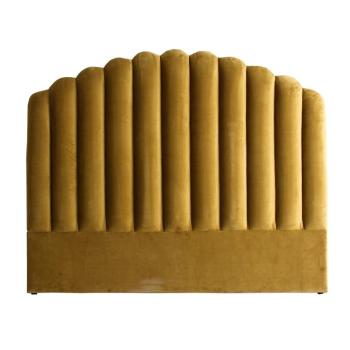 Estila Art-deco čelo postele Zidow v horčicovom odtieni a prešívaním 160cm obrázok