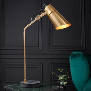 Estila Art-deco dizajnová stolná lampa Bramante s kovovou konštrukciou a mramorovým podstavcom 64cm obrázok