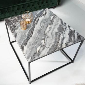 Estila Art-deco dizajnový konferenčný stolík Elements Gris z lešteného mramoru 50cm obrázok