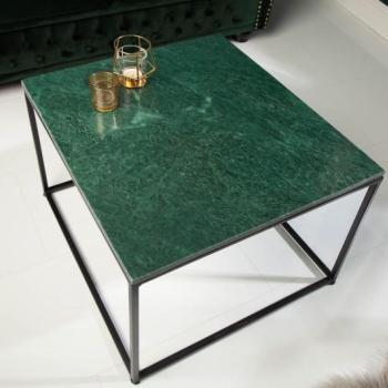 Estila Art-deco dizajnový konferenčný stolík Elements z mramoru v zelenej farbe 50cm obrázok
