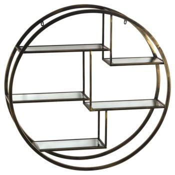 Estila Art-deco kruhová polica Gina zo skla 92cm obrázok