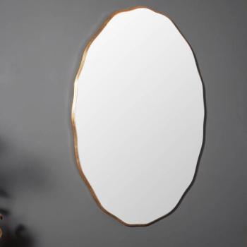 Estila Art-deco moderné oválne nástenné zrkadlo Simplifica vo vkusnom ráme 100cm obrázok