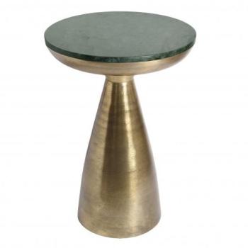 Estila Art-deco príručný stolík Elements okrúhly staro-zlatý 57cm obrázok