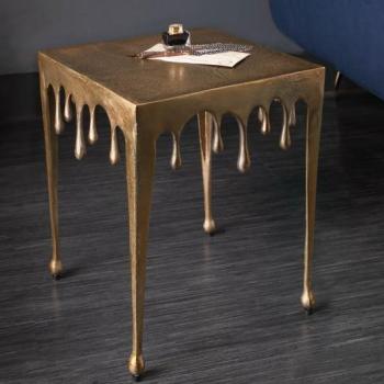 Estila Art-deco príručný stolík Liquid Line v zlatej farbe 44cm obrázok