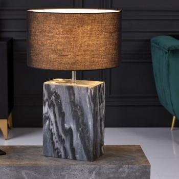Estila Art deco stolná lampa Miracul s obdĺžnikovou mramorovou podstavou čiernej farby 55cm obrázok