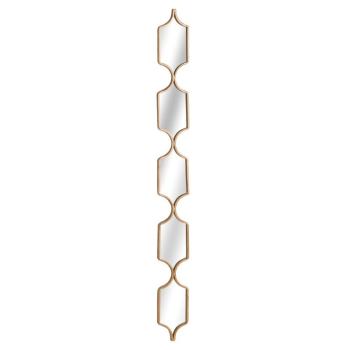 Estila Art-deco štýlové členité nástenné zrkadlo Aspai Gold 145cm obrázok