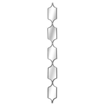 Estila Art-deco štýlové členité nástenné zrkadlo Aspai Silver 145cm obrázok