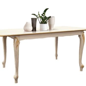 Estila Barokový luxusný roozkladací jedálenský stôl Clasica z masívu s rustikálnym zdobením 140-220cm obrázok