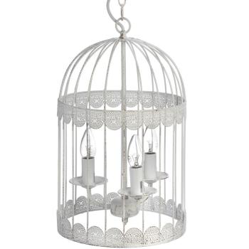 Estila Biely luster BIRDCAGE obrázok