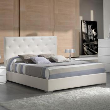 Estila Chesterfield manželská posteľ ANA s koženým čalúnením s prešívaným čelom 200cm obrázok