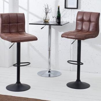 Estila Dizajnová barová stolička Modena 95-115cm vintage brown obrázok
