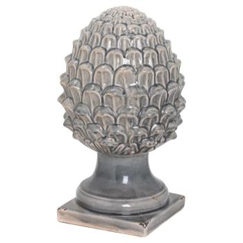 Estila Dizajnová elegantná keramická dekorácia Acorn sivej farby 35cm obrázok