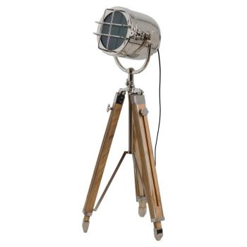 Estila Dizajnová industriálna lampa Spotlight nikel/drevo obrázok