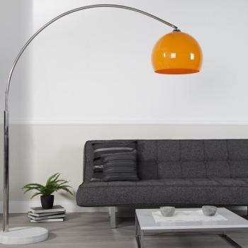 Estila Dizajnová jedinečná stojaca lampa Big Bow II oranžová 175 - 205cm obrázok
