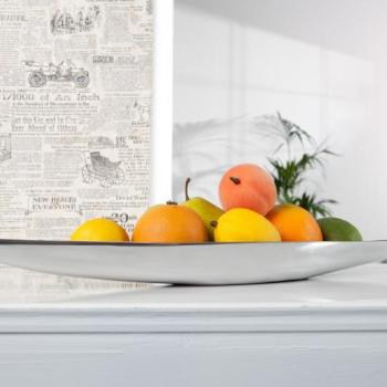Estila Dizajnová moderná dekoračná misa 60x15cm strieborná obrázok
