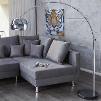 Estila Dizajnová moderná stojaca lampa Big Bow II 170-205 cm chróm obrázok