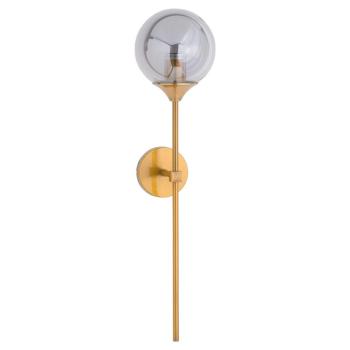 Estila Dizajnová mosadzná nástenná lampa Globe v zlatej farbe s dymovým motívom 85cm obrázok