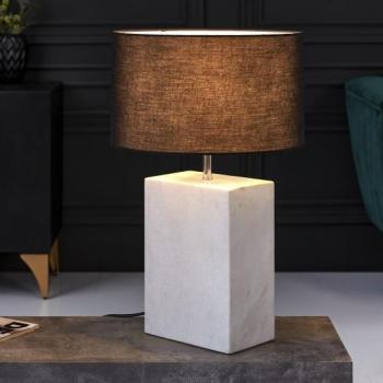 Estila Dizajnová nočná lampa Miracul v art deco štýle s bielou mramorovou podstavou obdĺžnikového tvaru 55cm obrázok