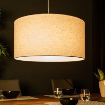 Estila Dizajnová okrúhla závesná lampa Cherire 50cm svetlo šedá obrázok