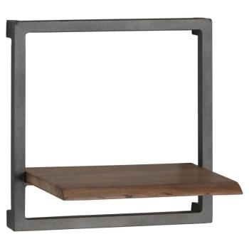 Estila Dizajnová polica Live Edge kov/akácia 35x35cm obrázok