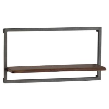 Estila Dizajnová polica Live Edge kov/akácia 35x65cm obrázok