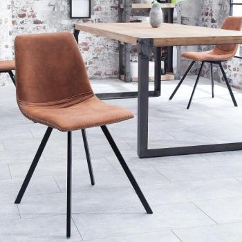 Estila Dizajnová stolička Amsterdam retro Vintage hnedá obrázok