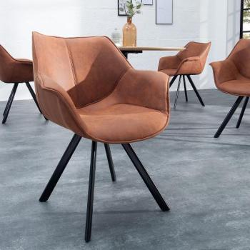 Estila Dizajnová stolička Dutch Retro antická hnedá obrázok