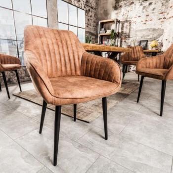 Estila Dizajnová stolička Timeless Comfort hnedá obrázok