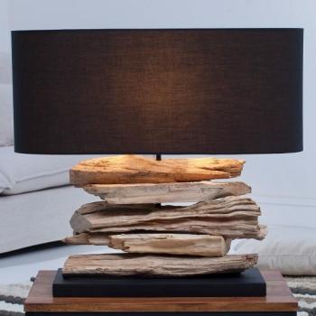 Estila Dizajnová stolná lampa Riverine II čierna obrázok