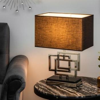 Estila Dizajnová stolná lampa Tulsa strieborná obrázok