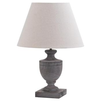 Estila Dizajnová vidiecka stolná lampa Woody s off white bielym tienidlom 51cm obrázok