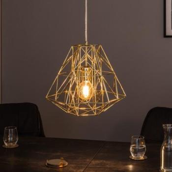 Estila Dizajnová závesná lampa Mira zlatá obrázok