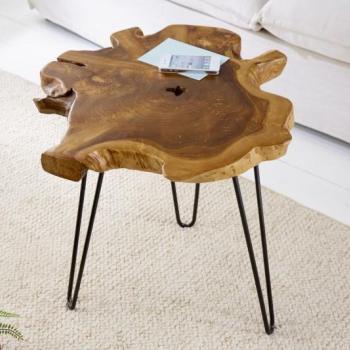 Estila Dizajnový moderný odkladací stolík z kmeňa stromu Wild 55cm obrázok