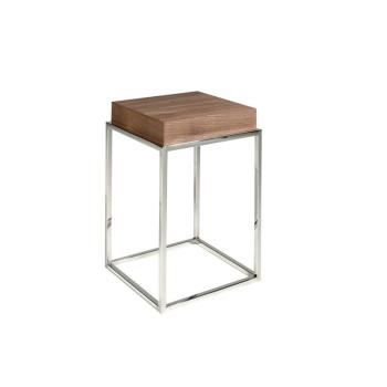 Estila Dizajnový príručný stolík Forma Moderna s chrómovou podstavou 61cm obrázok