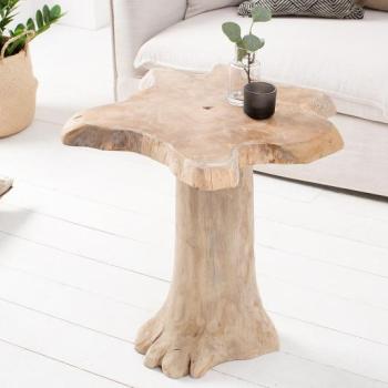 Estila Dizajnový príručný stolík Teak Root 60cm obrázok