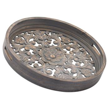 Estila Dizajnový set dvoch kruhových podnosov Marion v orientálnom štýle 45cm obrázok