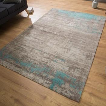 Estila Dizajnový vintage koberec Adassil v hnedo-modrom prevedení 240x160cm obrázok